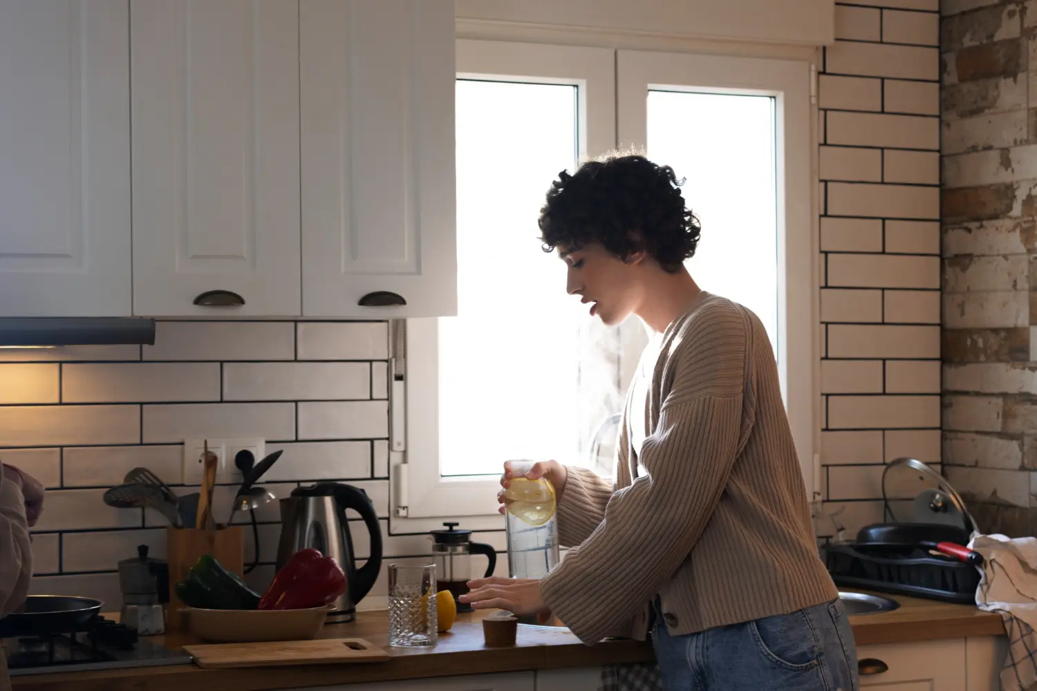 Mr Remediation Woman in Kitchen